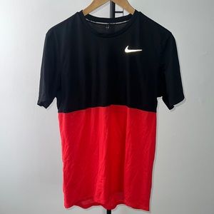 Nike Running Dri-Fit Shirt, Black/Red, Sz Medium, very good condition, no snags